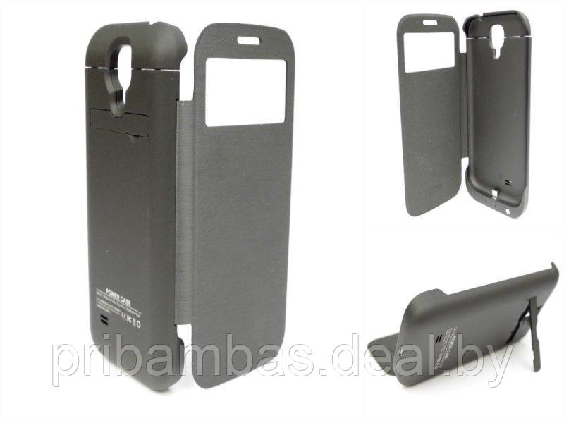 Чехол-аккумулятор (power case) для Samsung i9500 Galaxy S IV (S4) 3200mAh с подставкой Черный - фото 1 - id-p40104882