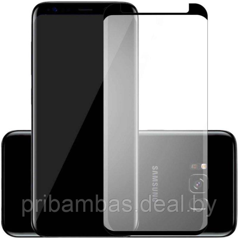 Защитное стекло 3D для Samsung Galaxy S8 G950 Черное (монобровь) - фото 1 - id-p94326987