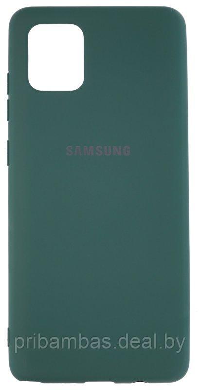 Силиконовый чехол (Soft-touch бампер) для Samsung Note 10 Lite N770, A81 A815, M60s Зеленый - фото 1 - id-p134042904