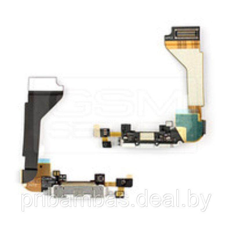 Шлейф для Apple iPhone 4 plug in connector flex (connector system) cable, с системным разъемом белый