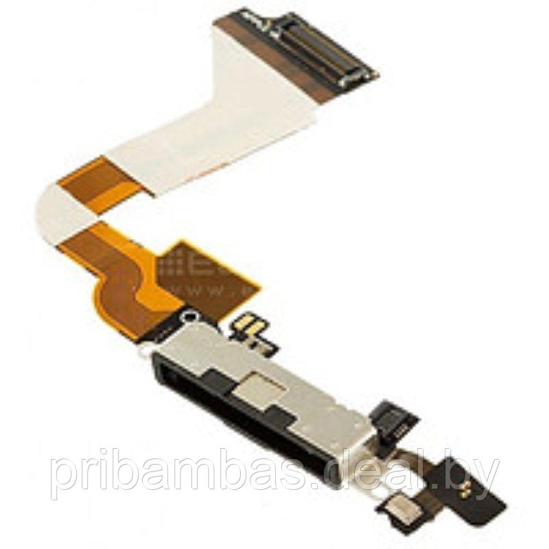 Шлейф для Apple iPhone 4S complete plug in connector flex cable, с системным разъемом белый