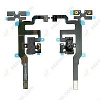 Шлейф для Apple iPhone 4S Earphone flex cable, с аудиоразъемом черный