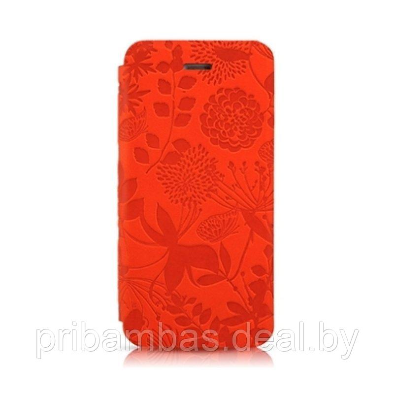 Чехол-книжка Gissar Flora 35036 для Apple iPhone 5 оранжевый - фото 1 - id-p7144840