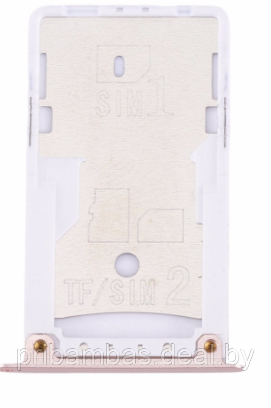 Держатель (слот, лоток) SIM карты для Xiaomi Redmi 4A, 4 Pro, 4X, Note 4X золотистый - фото 1 - id-p100236727