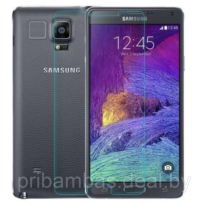 Защитное стекло для Samsung Galaxy Note 4 SM-N910, N910C, N9100 глянцевое противоударное Nillkin H+