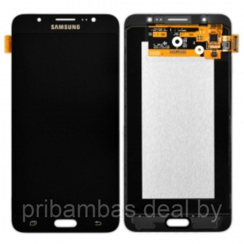 Дисплей (экран) для Samsung Galaxy J7 2016 J710 с тачскрином чёрный - фото 1 - id-p67723514