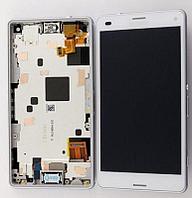 Дисплей (экран) для Sony Xperia Z5 Compact с тачскрином белый