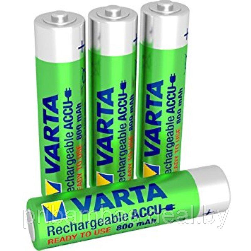 Аккумулятор Varta 800mAh ААА NiMh тип AAA R03 LR03 (4 шт. в одной упаковке) - фото 1 - id-p3423162