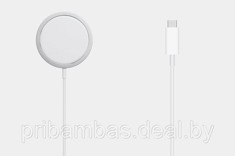 Беспроводное зарядное устройство Apple MHXH3AM/A (Аналог) MagSafe PD USB type-C, серебро