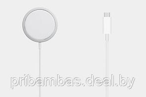 Беспроводное зарядное устройство Apple MHXH3AM/A (Аналог) MagSafe PD USB type-C, серебро