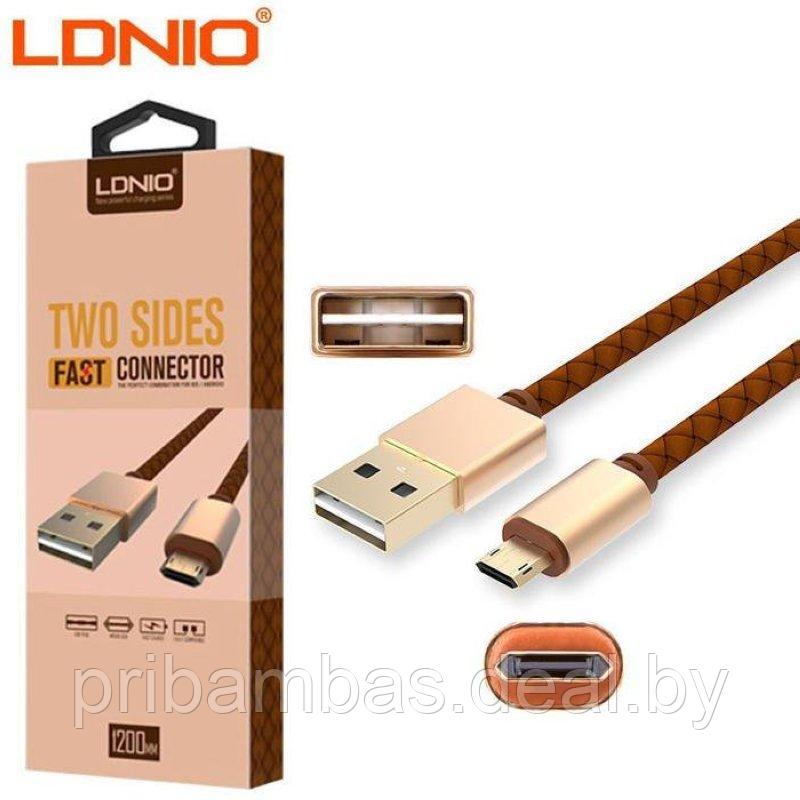 USB дата-кабель microUSB Profit (двухсторонний, Two sides, ускореная зарядка, 1м)