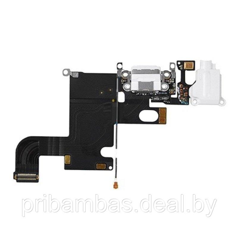Шлейф для Apple IPhone 6 с системным и аудиоразъемом Серый - фото 1 - id-p14350681
