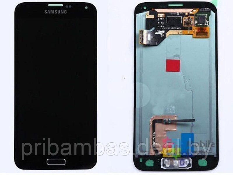 Дисплей (экран) для Samsung Galaxy S5 G900F с тачскрином чёрный - фото 1 - id-p46871586