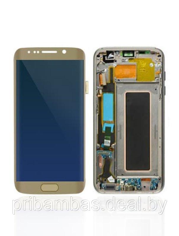 Дисплей (экран) для Samsung Galaxy S7 Edge G935F G935FD Золотой в сборе с тачскрином, частью корпуса - фото 1 - id-p71012023