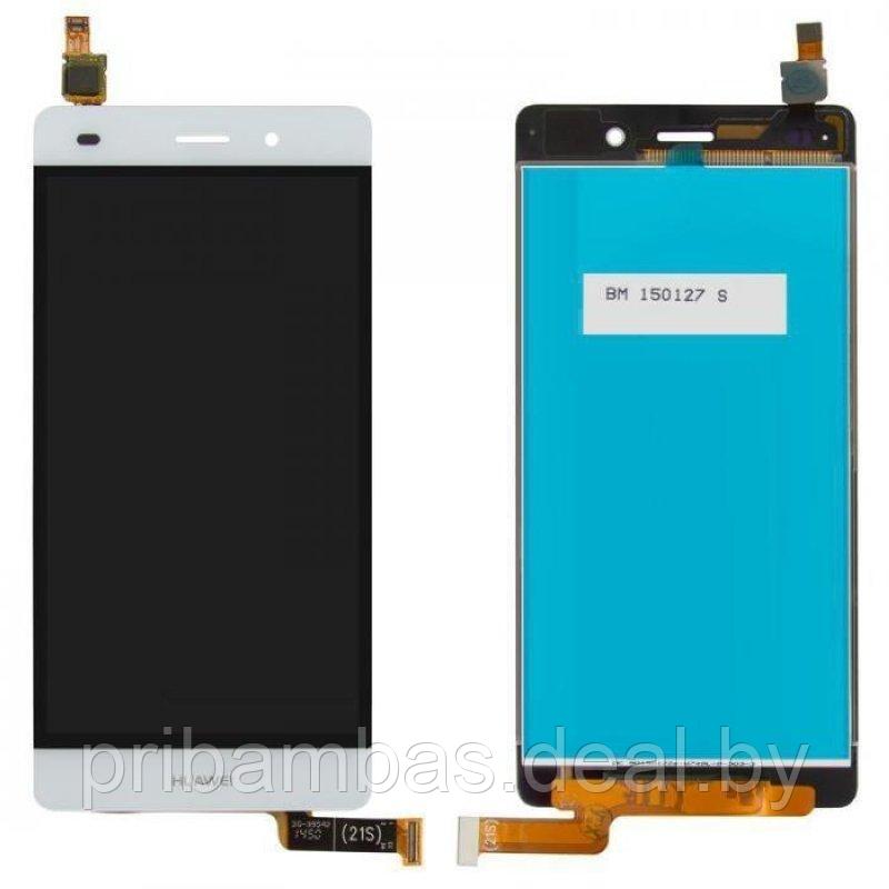 Дисплей (экран) для Huawei P8 Lite 2015 ALE-L21 с тачскрином белый - фото 1 - id-p44646435