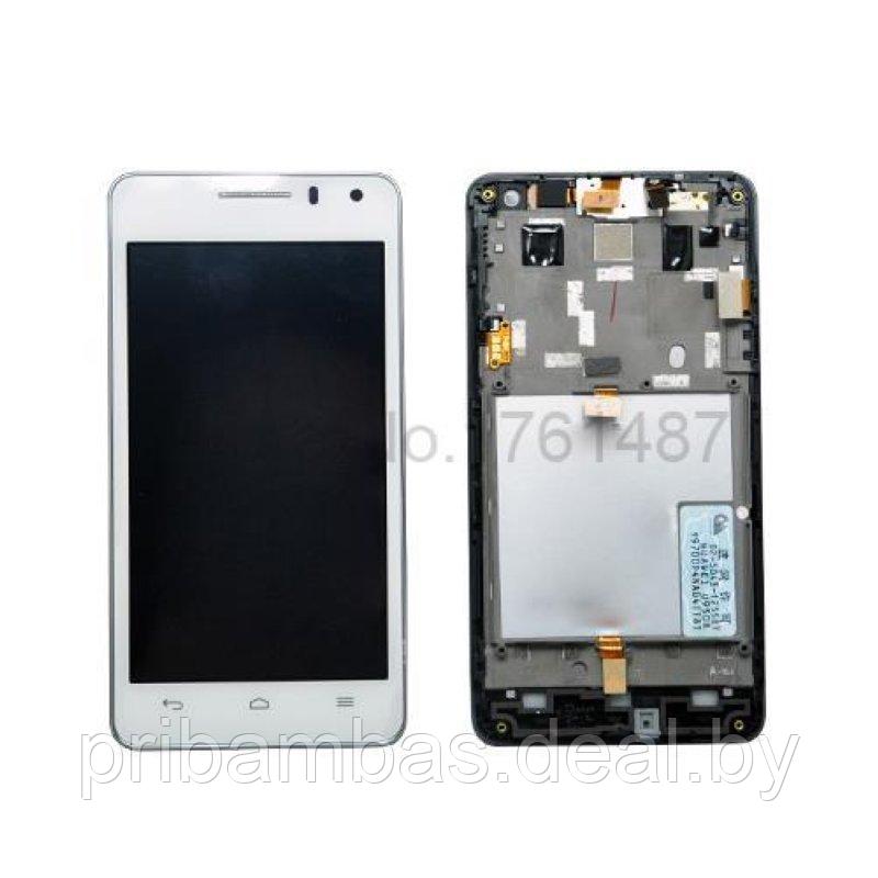 Дисплей (экран) для Huawei Honor 2 U9508 с тачскрином и рамкой Белый - фото 1 - id-p14987478
