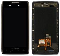 Дисплей (экран) для Motorola Droid Razr XT912 с тачскрином и рамкой Черный