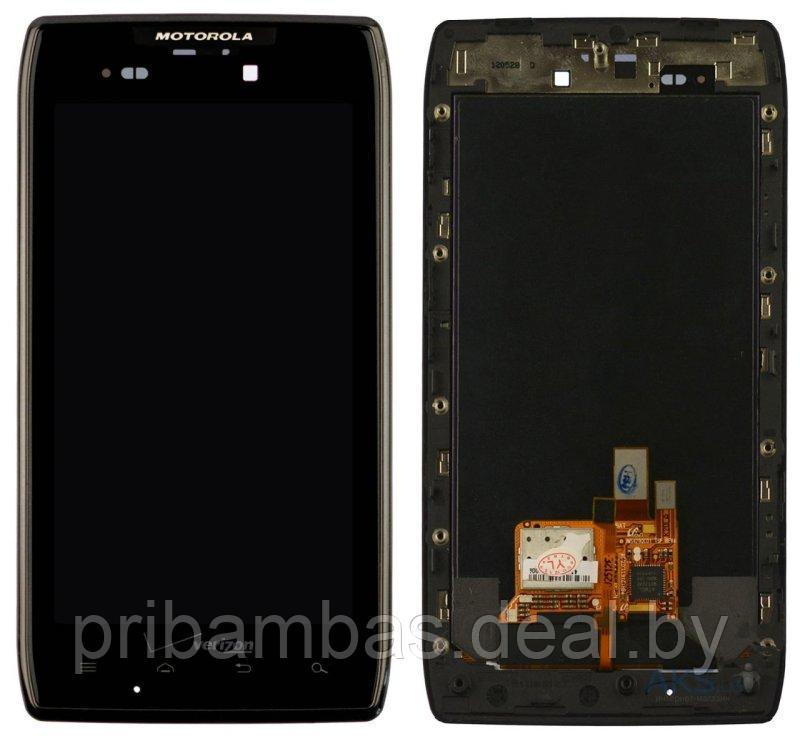 Дисплей (экран) для Motorola Droid Razr XT912 с тачскрином и рамкой Черный - фото 1 - id-p14169597