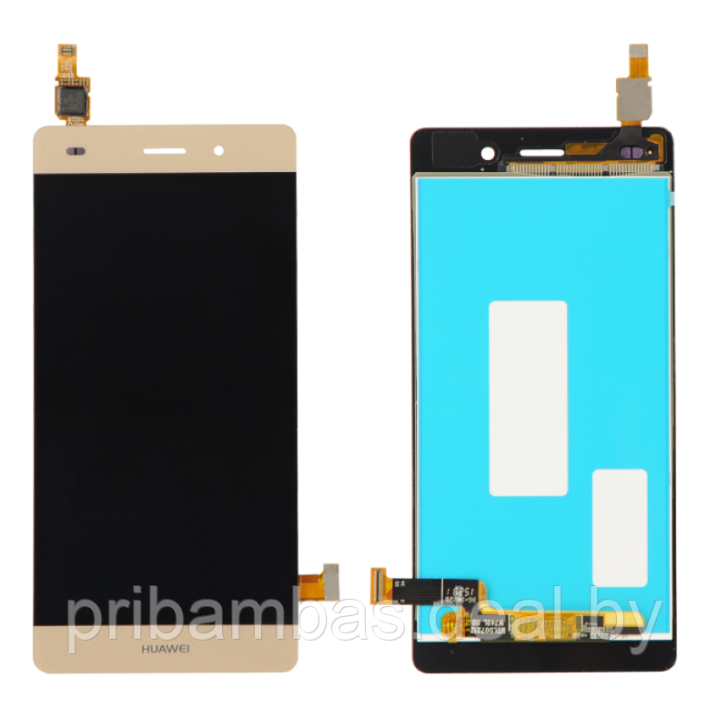 Дисплей (экран) для Huawei P8 Lite 2015 ALE-L21 с тачскрином золотистый - фото 1 - id-p71878534