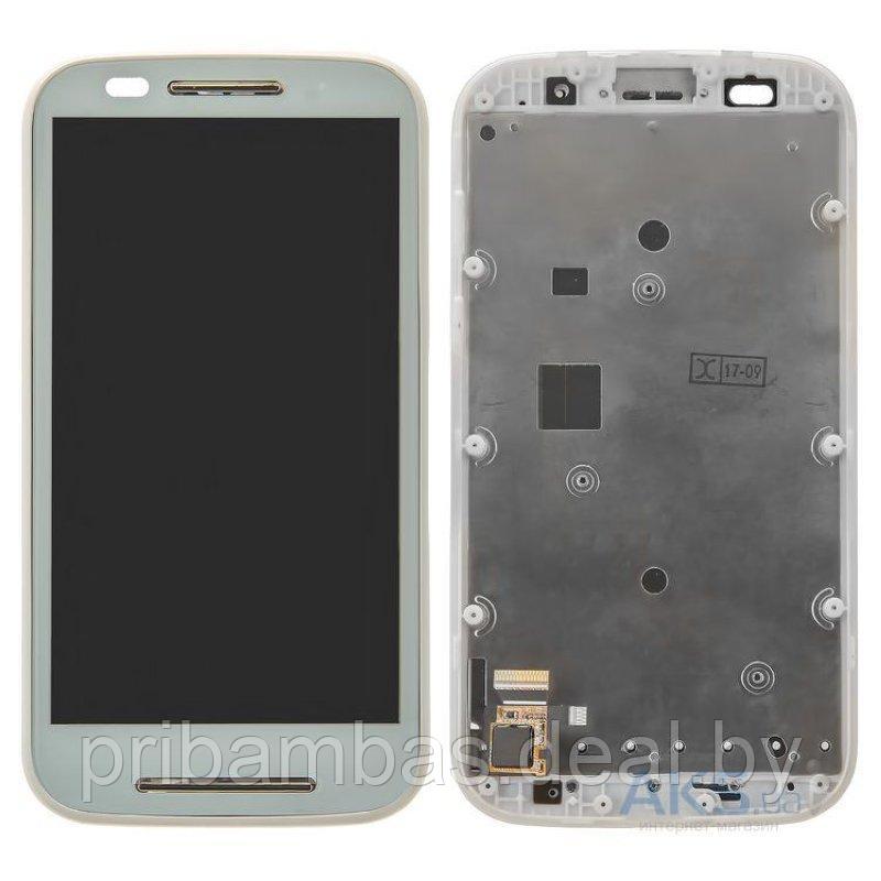Дисплей (экран) для Motorola Moto E с тачскрином Белый