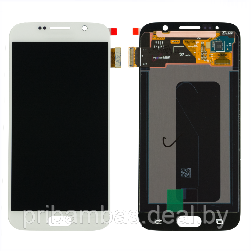 Дисплей (экран) для Samsung Galaxy S6 G920F с тачскрином белый - фото 1 - id-p74960919
