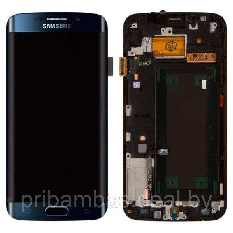 Дисплей (экран) для Samsung Galaxy S6 Edge G925 с тачскрином синий - фото 1 - id-p50407176