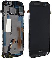 Дисплей (экран) для HTC One E8 с тачскрином черный