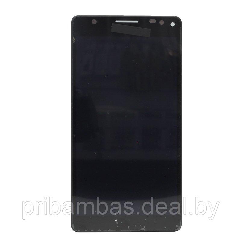 Дисплей (экран) для Microsoft (Nokia) Lumia 640 XL с тачскрином и рамкой чёрный - фото 1 - id-p59160580