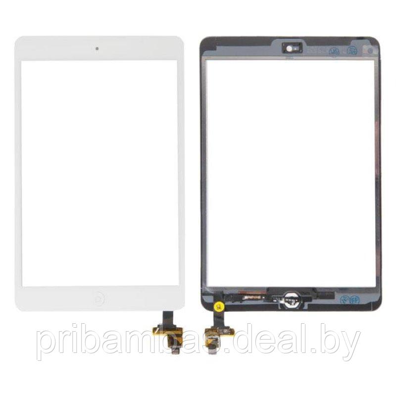 Тачскрин (сенсорный экран) для Apple iPad mini Retina белый с кнопкой Home - фото 1 - id-p124530526