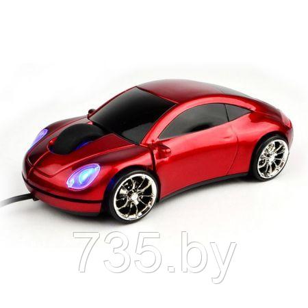 Мышь машинка CBR MF-500 Lazaro проводная в виде автомобиля красная pors - фото 1 - id-p167709724