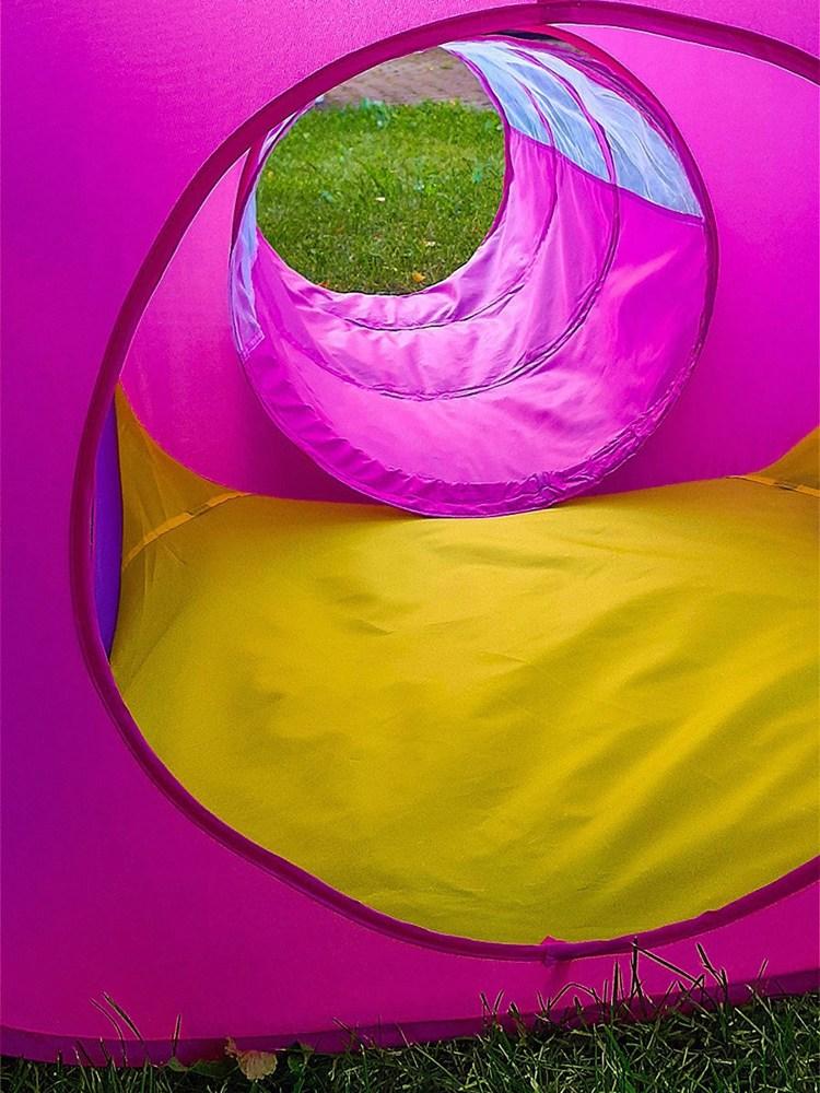 Детская игровая палатка Лабиринт ФЕЯ ПОРЯДКА CT-250 розовый/фиолетовый/желтый 270х190х90см - фото 6 - id-p175920515