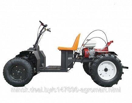 Мини-трактор Rossel M-308 на базе адаптера ХорсАМ в комплекте с подъёмным механизмом и почвофрезой - фото 2 - id-p175921126