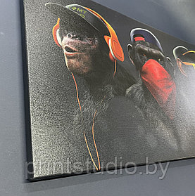 Картина на холсте "Trio Monkeys", 700*400 мм