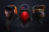 Картина на холсте "Trio Monkeys", 700*400 мм, фото 2