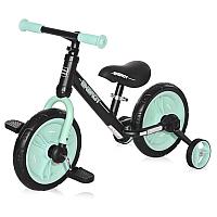 Детский велосипед-беговел Lorelli Energy 2 в1 Black Green (бирюзовый)