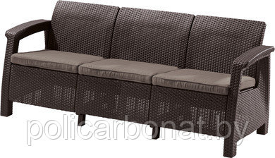 Диван Keter Corfu Love Seat Max (Корфу Лав Сит Макс), коричневый - фото 1 - id-p107896421