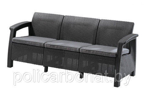 Диван Keter Corfu Love Seat Max (Корфу Лав Сит Макс), коричневый - фото 8 - id-p107896421
