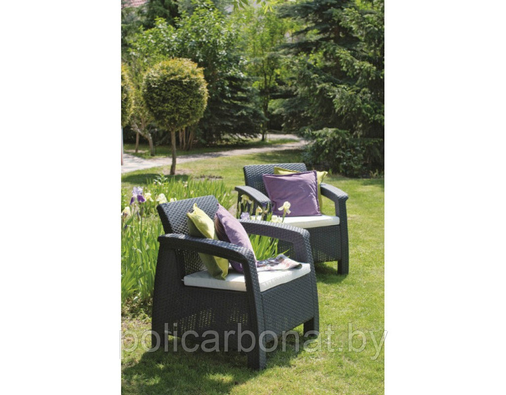 Комплект мебели Corfu Duo Set, коричневый - фото 3 - id-p107896445