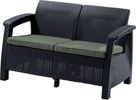 Скамья двухместная CORFU II LOVE SEAT, графит