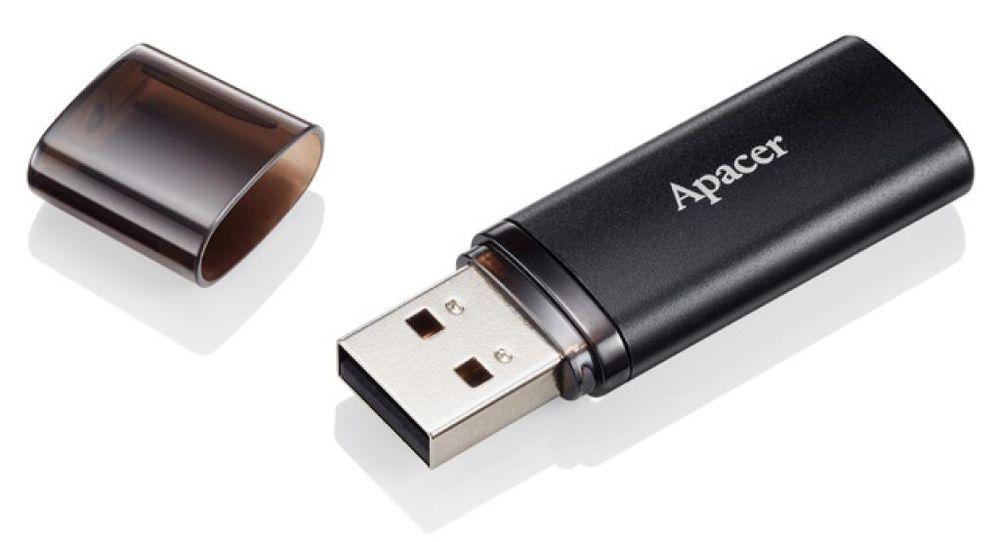 Флешка 64GB Apacer AH25B (AP64GAH25BB-1), USB 3.0, черный 556012