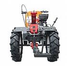 Мини-трактор Rossel M-318 на базе адаптера ХорсАМ в комплекте с подъёмным механизмом и почвофрезой, фото 3