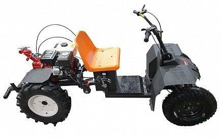 Мини-трактор Rossel M-308 на базе адаптера ХорсАМ в комплекте с подъёмным механизмом и почвофрезой - фото 1 - id-p175946946