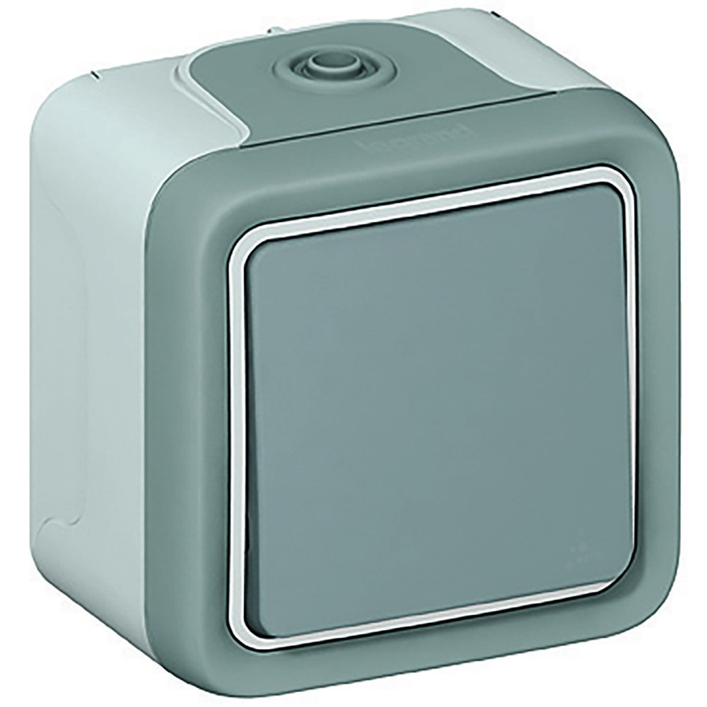 PLEXO - Выключатель кнопочный, 10A, NO, серый - фото 1 - id-p175955618