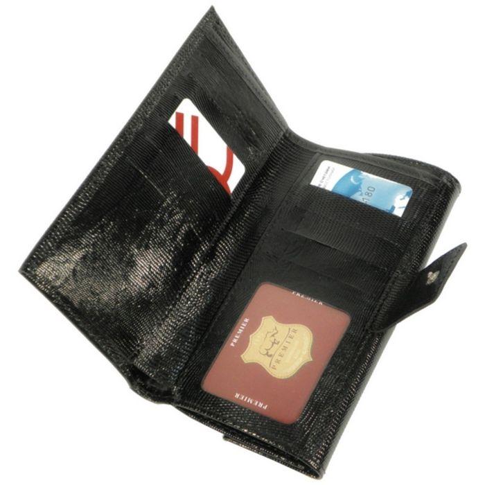 Портмоне женское, отдел для купюр, для монет, для кредитных карт, цвет чёрный - фото 2 - id-p175953143