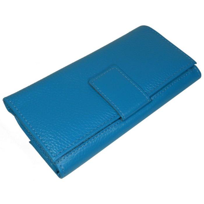 Портмоне женское, отдел для купюр, для монет, для кредитных карт, цвет голубой - фото 3 - id-p175953148