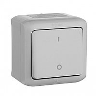 Quteo - Выключатель двухполюсный IP44 (серый)