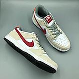 Кроссовки мужские Nike SB/ демисезонные/ повседневные бежево-красные, фото 4