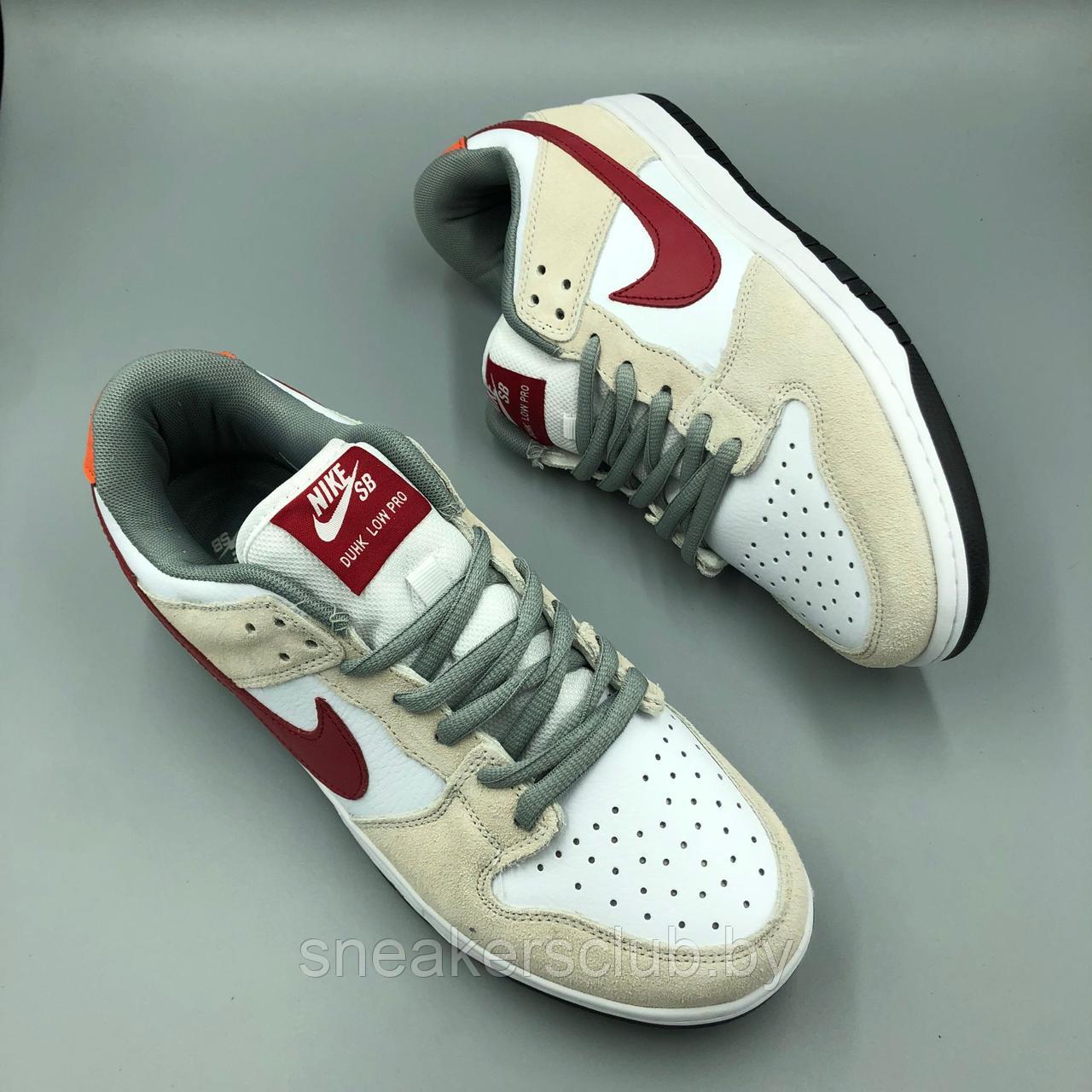Кроссовки мужские Nike SB/ демисезонные/ повседневные бежево-красные