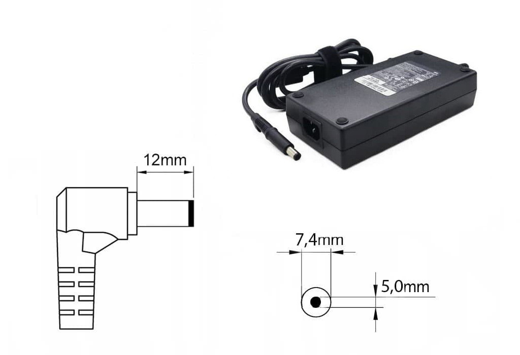 Оригинальная зарядка (блок питания) для ноутбука HP AC19180F-GN, HSTNN-LA03, 180W, штекер 7.4x5.0 мм