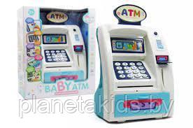 Детский сейф банкомат купюроприемник. Деская копилка с купюроприемником и отпечатком пальца, WF-3005 свет,звук - фото 3 - id-p175970447